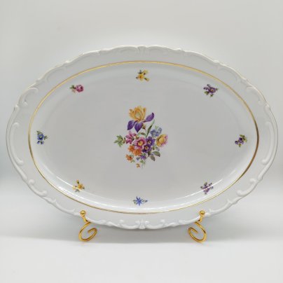 Блюдо овальное с цветочным декором ("Мейсенский букет"), Kahla