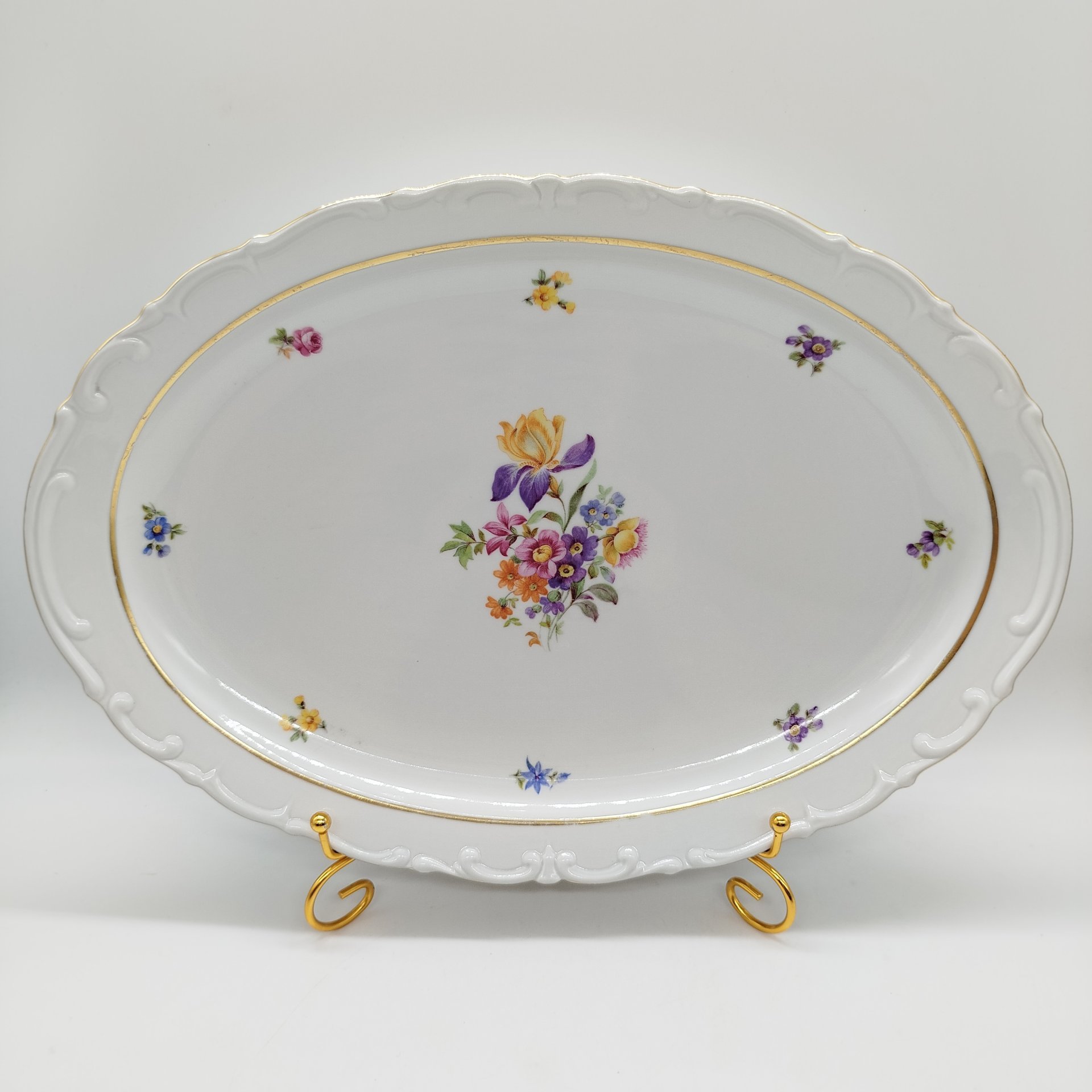 Блюдо овальное с цветочным декором ("Мейсенский букет"), Kahla