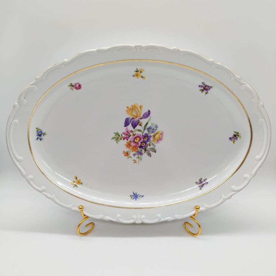 Блюдо овальное с цветочным декором ("Мейсенский букет"), Kahla