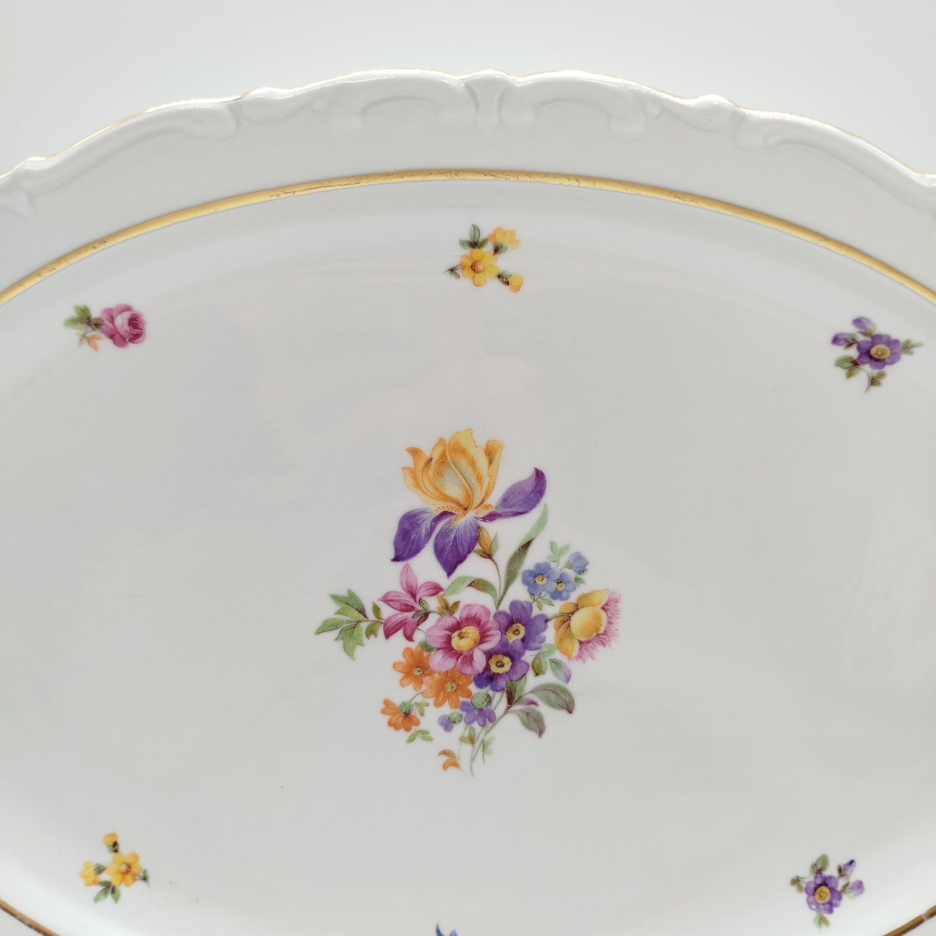 Блюдо овальное с цветочным декором ("Мейсенский букет"), Kahla