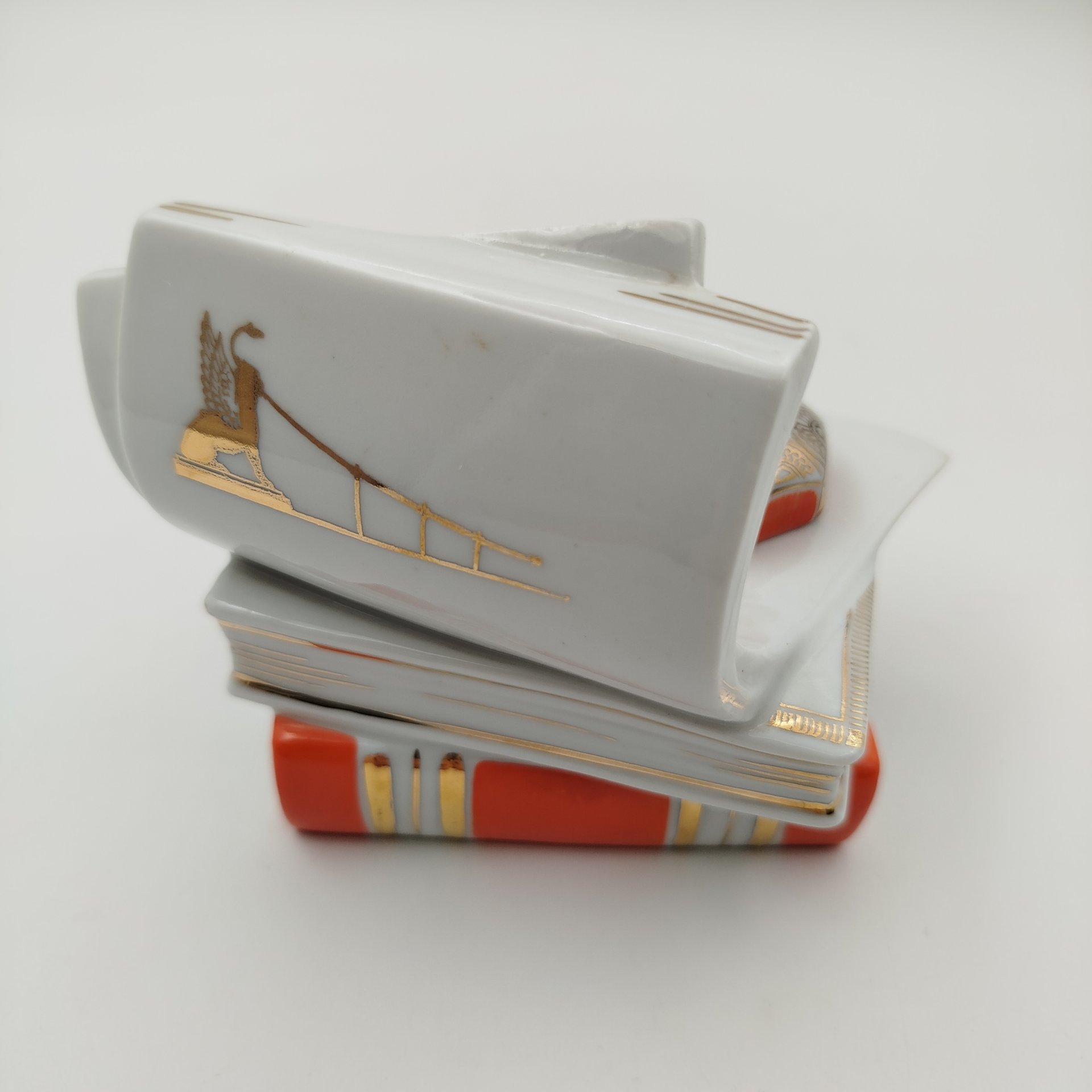 Чернильница "Ленинград", фарфор, роспись, золочение, Ленинградский фарфоровый завод (ЛФЗ), СССР, 1970-1986 гг., Ленинградский фарфоровый завод (ЛФЗ)