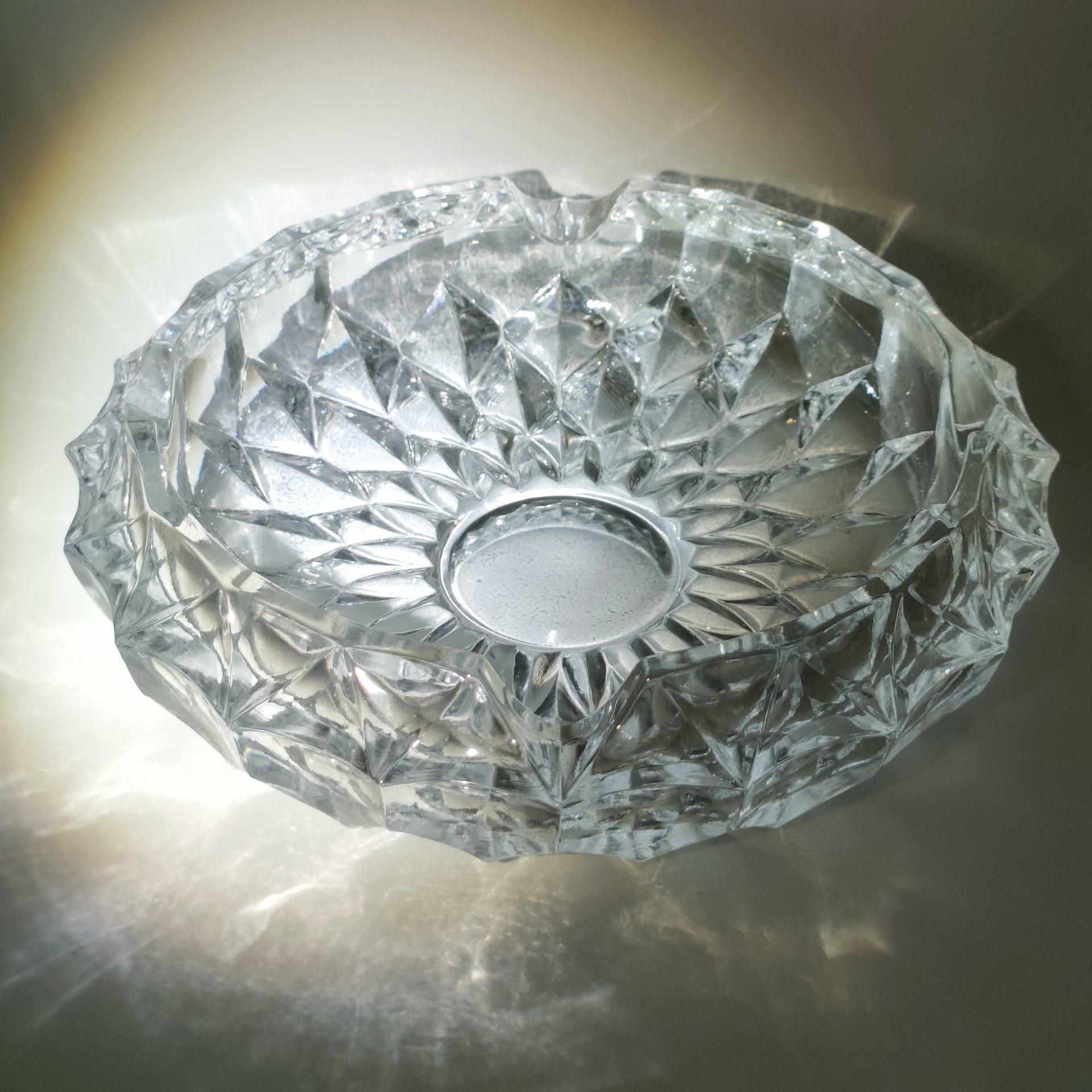 Пепельница с геометрическим декором, Rossini Crystal-Cut Glass, хрусталь, Германия, 1950-1980 гг.
