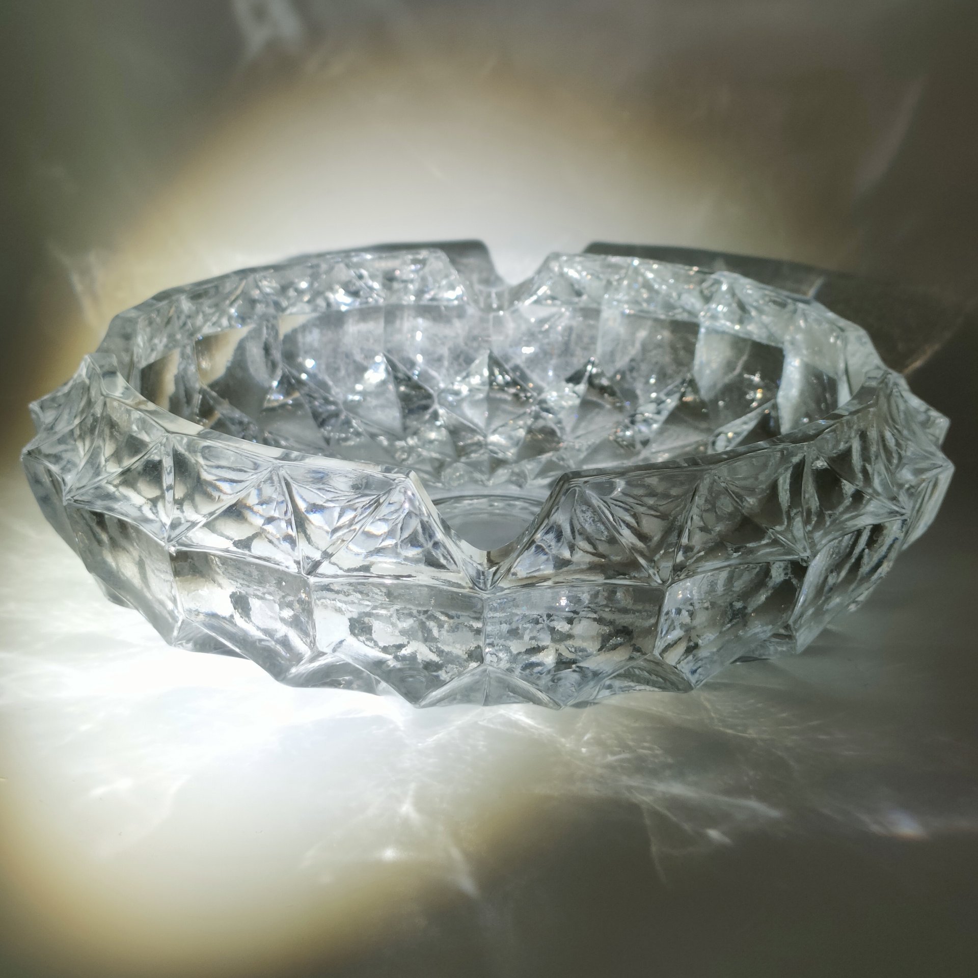 Пепельница с геометрическим декором, Rossini Crystal-Cut Glass, хрусталь, Германия, 1950-1980 гг.