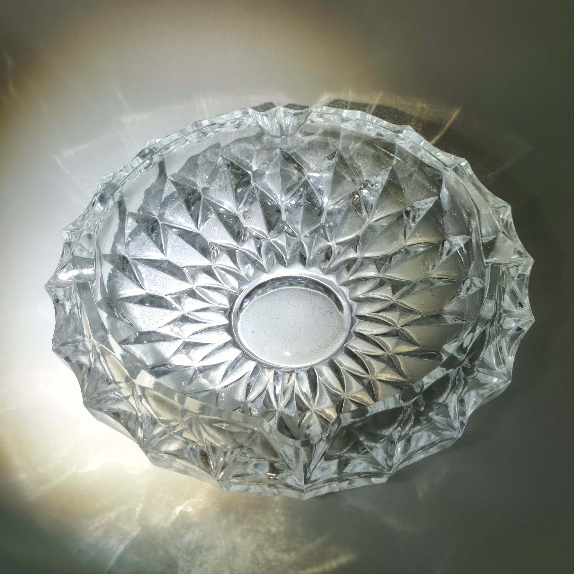 Пепельница с геометрическим декором, Rossini Crystal-Cut Glass, хрусталь, Германия, 1950-1980 гг.
