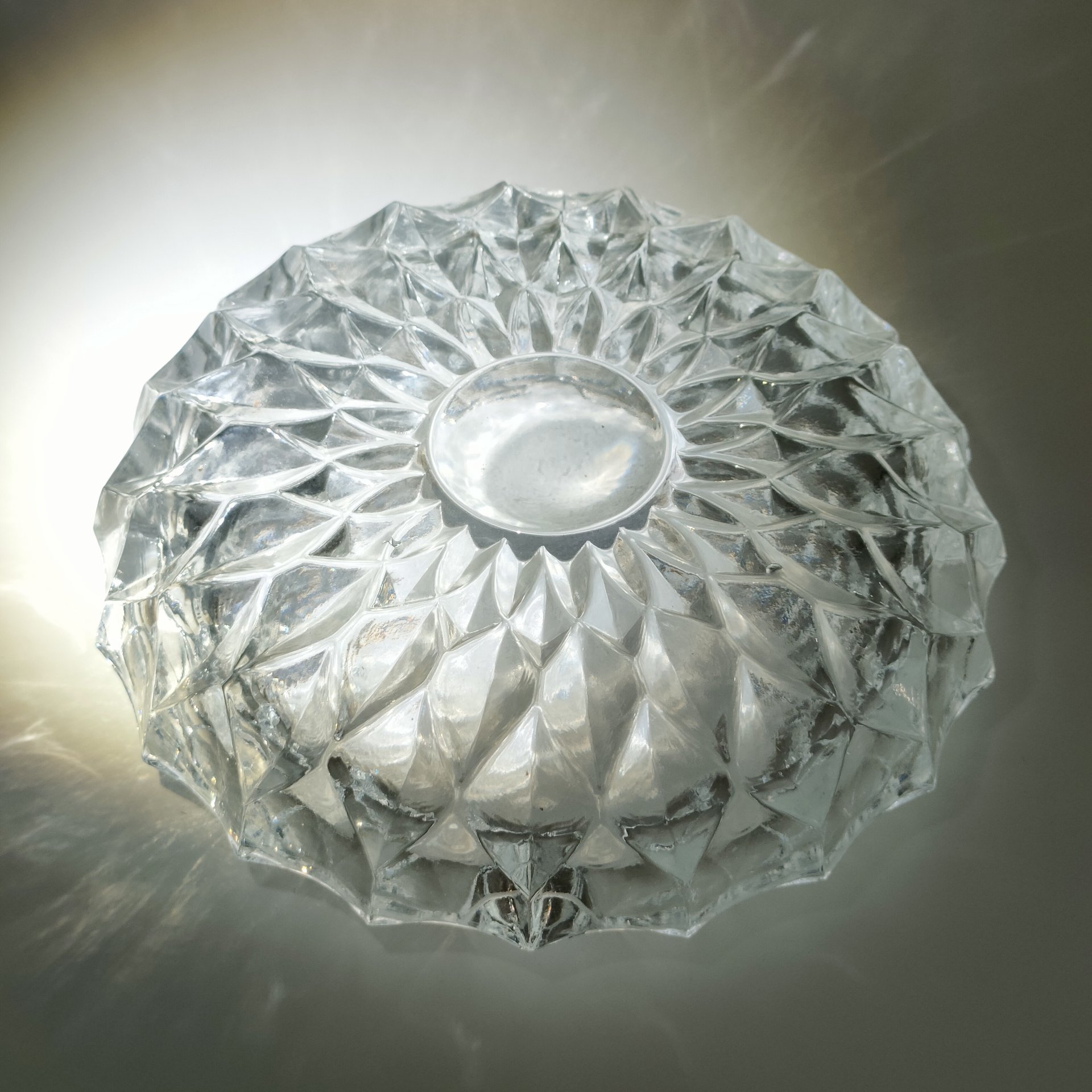 Пепельница с геометрическим декором, Rossini Crystal-Cut Glass, хрусталь, Германия, 1950-1980 гг.