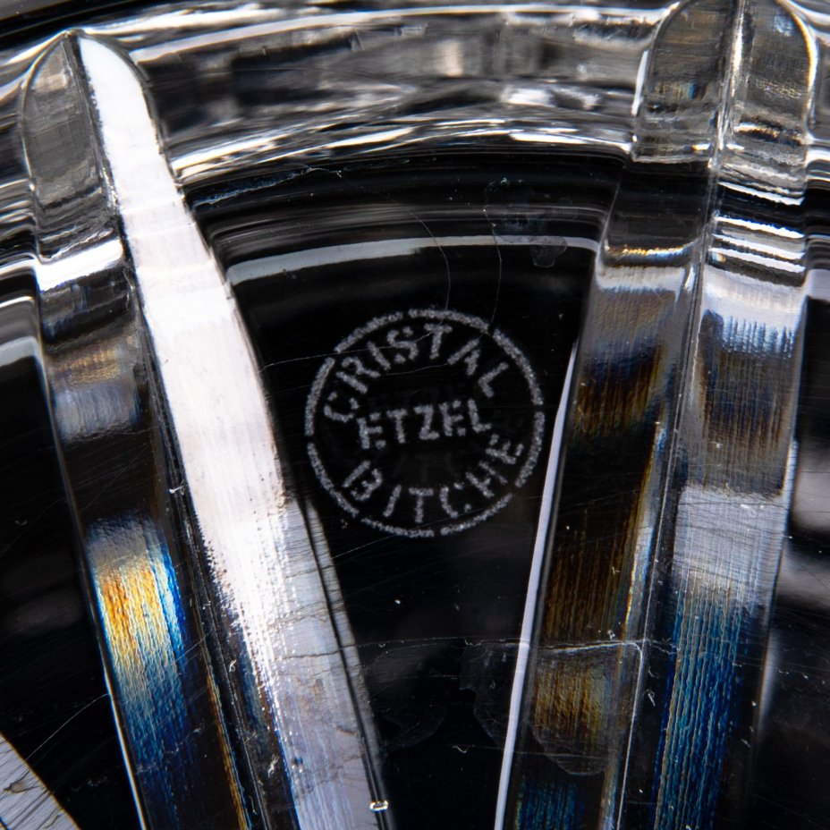 Ведро для льда и шампанского, в коробке, с сертификатом, Etzel Cristal de Lorraine, хрусталь, алмазная грань, Франция, 1950-1980 гг.