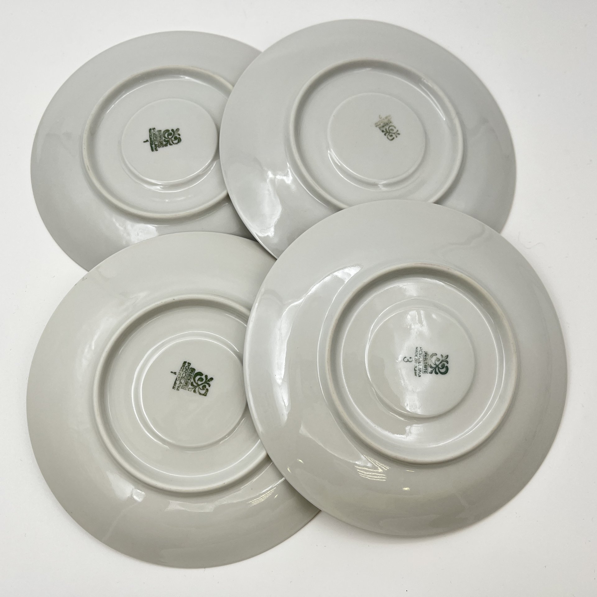 Набор чайно-кофейный с цветочным декором на 4 персоны, фарфор, деколь, золочение, Wloclawek (Влоцлавская фаянсовая фабрика), Польша, 1960-1980 гг.