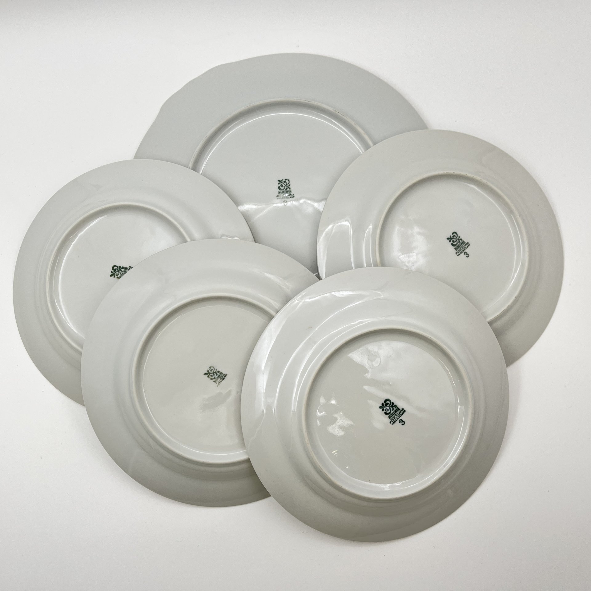 Набор чайно-кофейный с цветочным декором на 4 персоны, фарфор, деколь, золочение, Wloclawek (Влоцлавская фаянсовая фабрика), Польша, 1960-1980 гг.