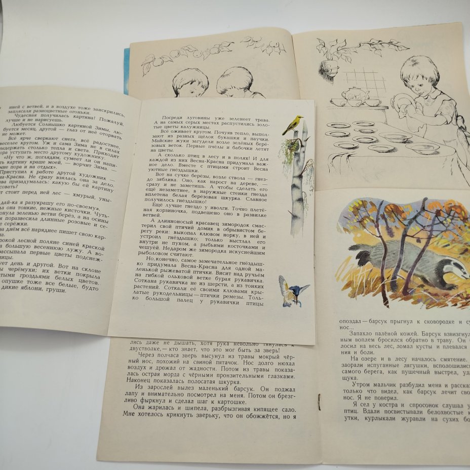 Набор из 5-ти детских книг (Е. Турган "Далеко-близко", Г. Скребицкий "Четыре художника", З. Александрова "Невидимка", "Весёлое лето", К. Паустовский "Барсучий нос"), Издательство "Малыш"