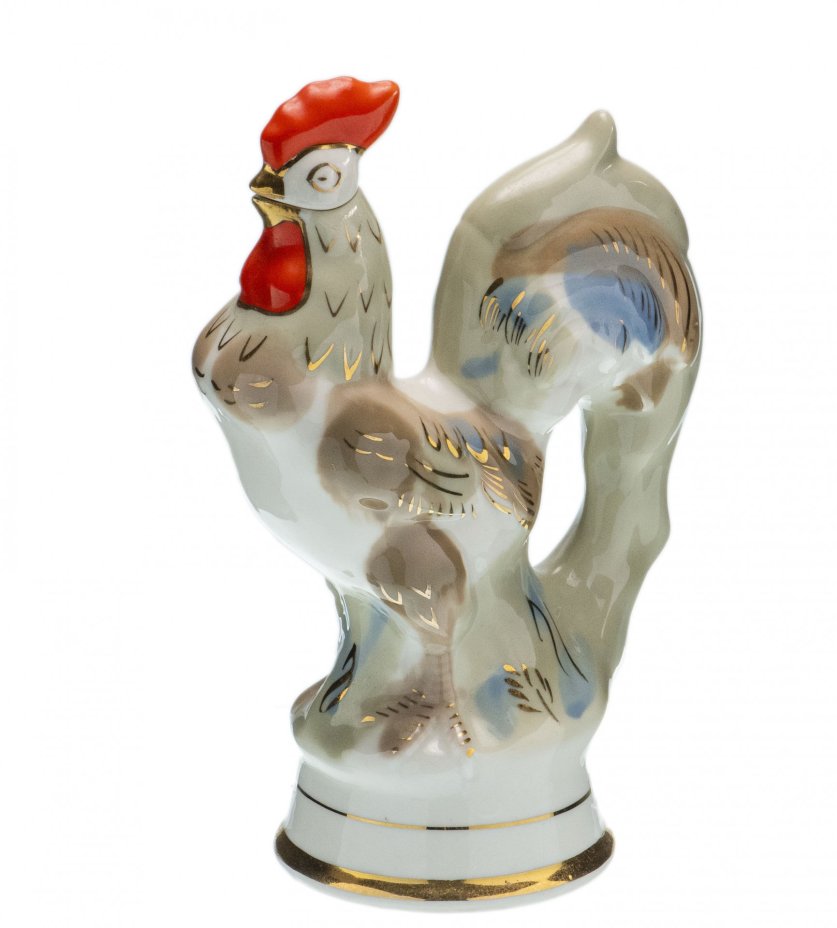 Штоф "Петух", фарфор, роспись, Городницкий фарфоровый завод, СССР, 1962-1972 гг.