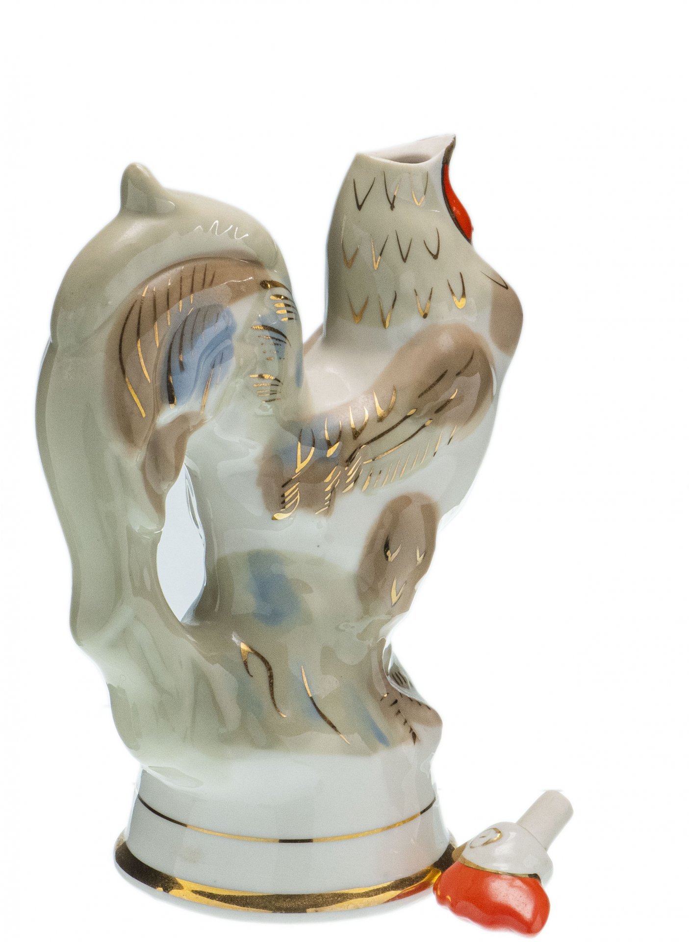 Штоф "Петух", фарфор, роспись, Городницкий фарфоровый завод, СССР, 1962-1972 гг.