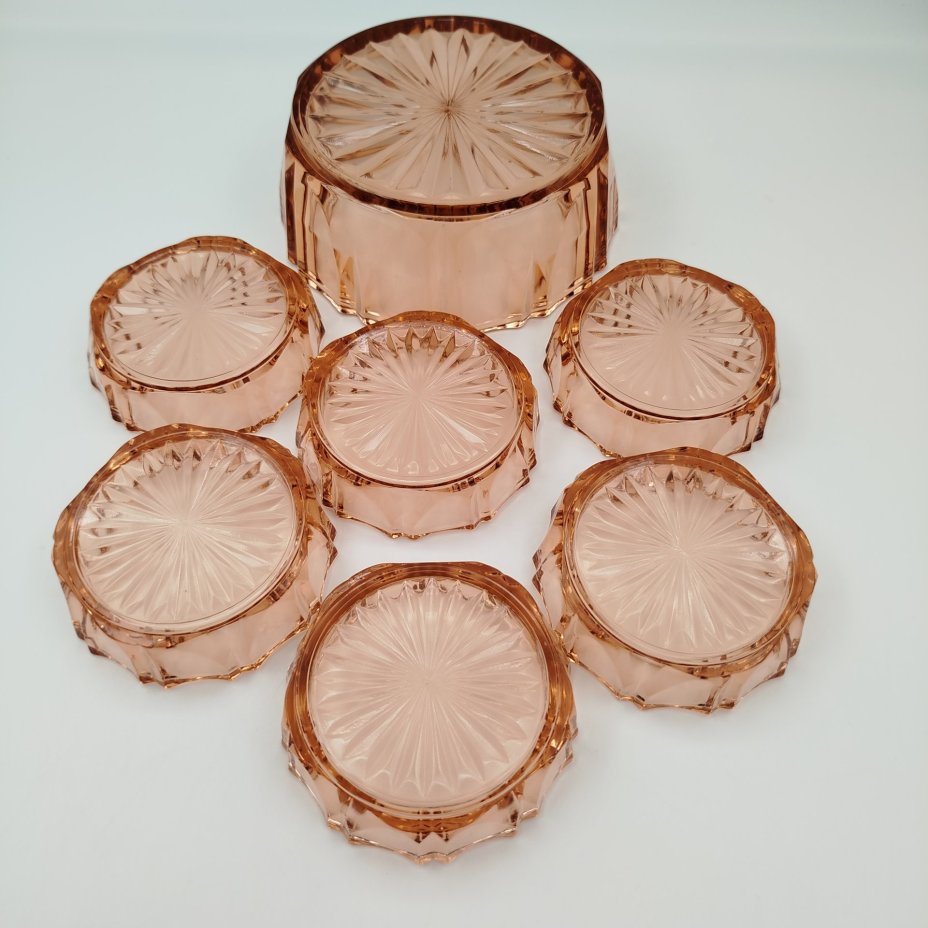 Набор для подачи варенья карамельного оттенка на 6 персон