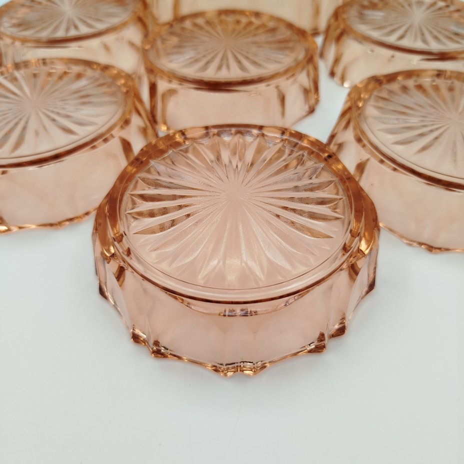 Набор для подачи варенья карамельного оттенка на 6 персон