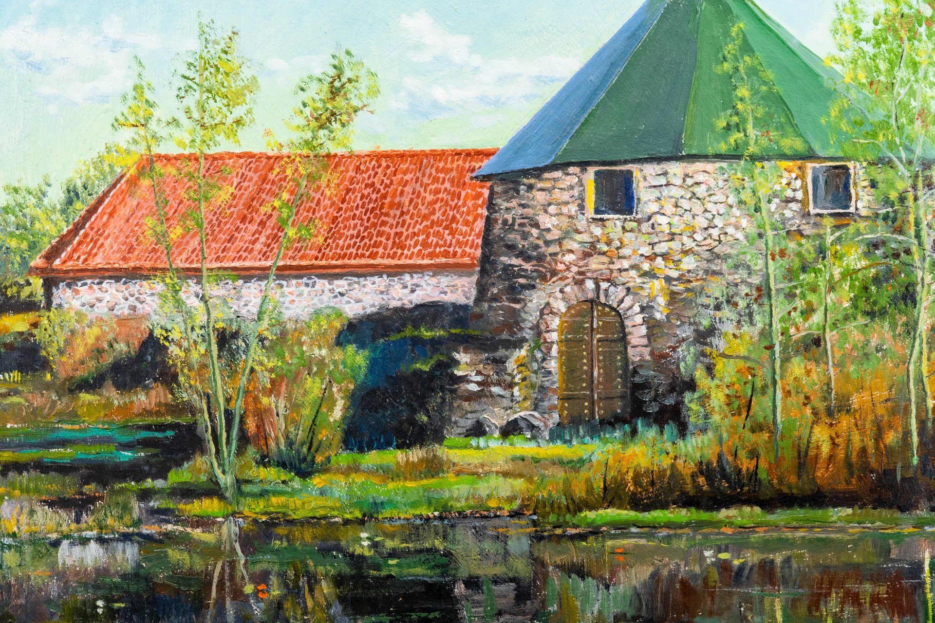 Картина "Крепость Корела", художник Дурыманов П.И., холст, масло, деревянный подрамник, СССР, 1983 г.