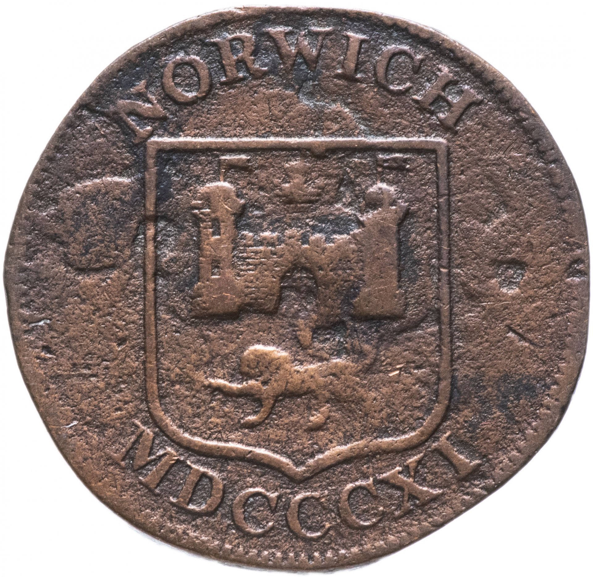 Великобритания 1/2 пенни (Half Penny) 1811 Норвич - Ньютон (Norwich - Newton)