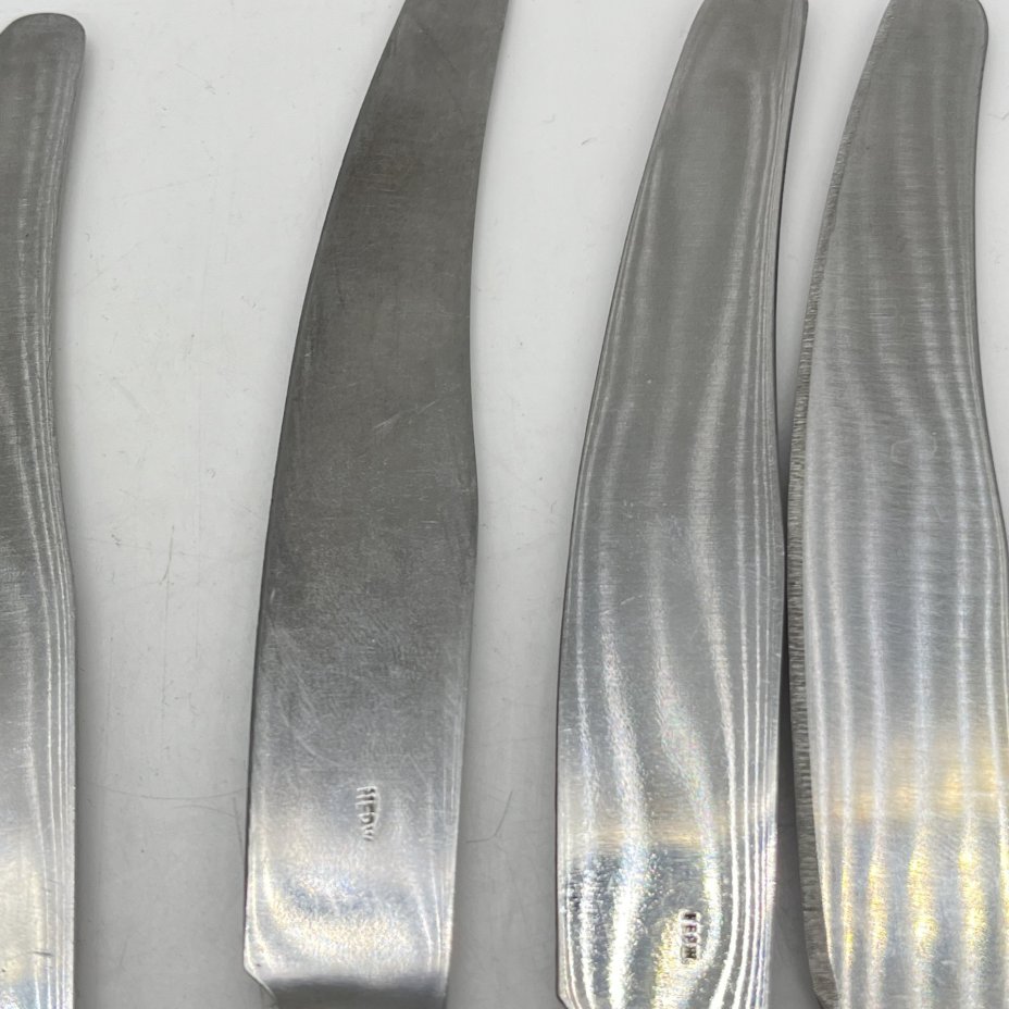 Набор из 4 столовых ножей "Пламя" (подбор), нержавеющая сталь, Кольчугинский завод цветных металлов