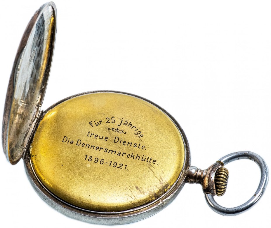 Часы карманные, серебро 800 пр., часовая мануфактура "Junghans", Германия, 1890-1900 гг.