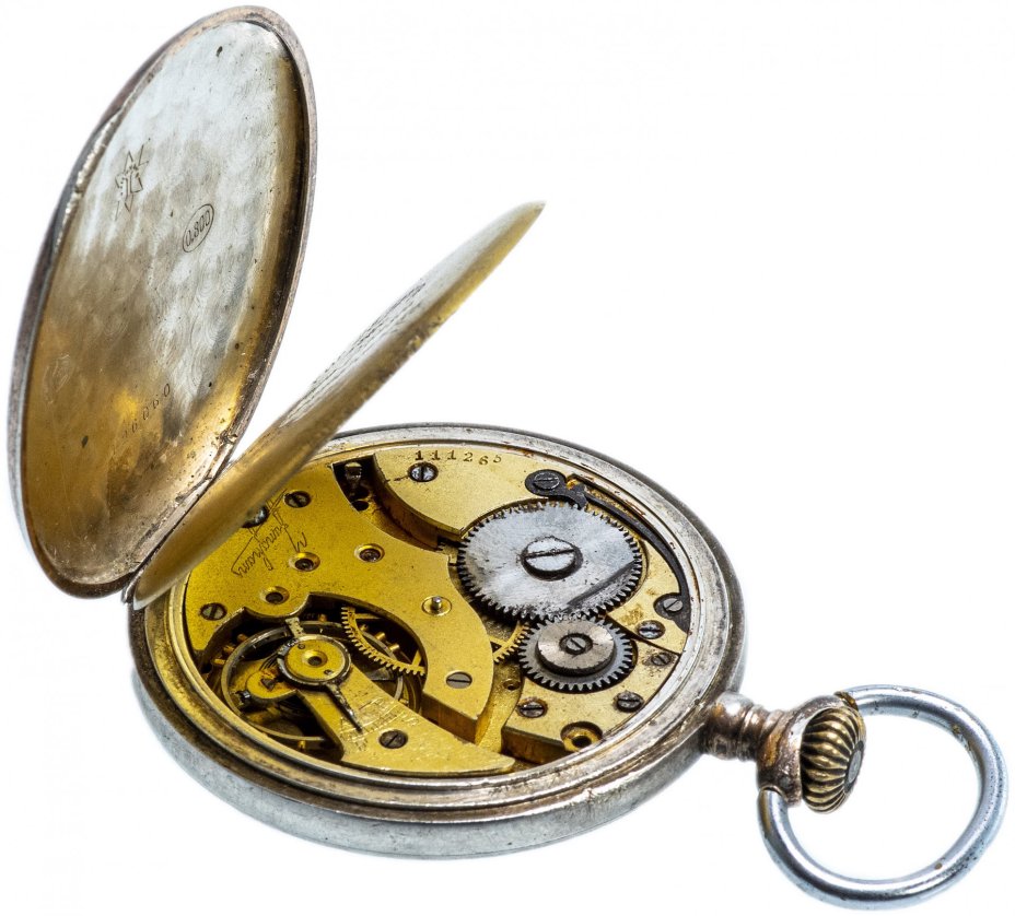 Часы карманные, серебро 800 пр., часовая мануфактура "Junghans", Германия, 1890-1900 гг.