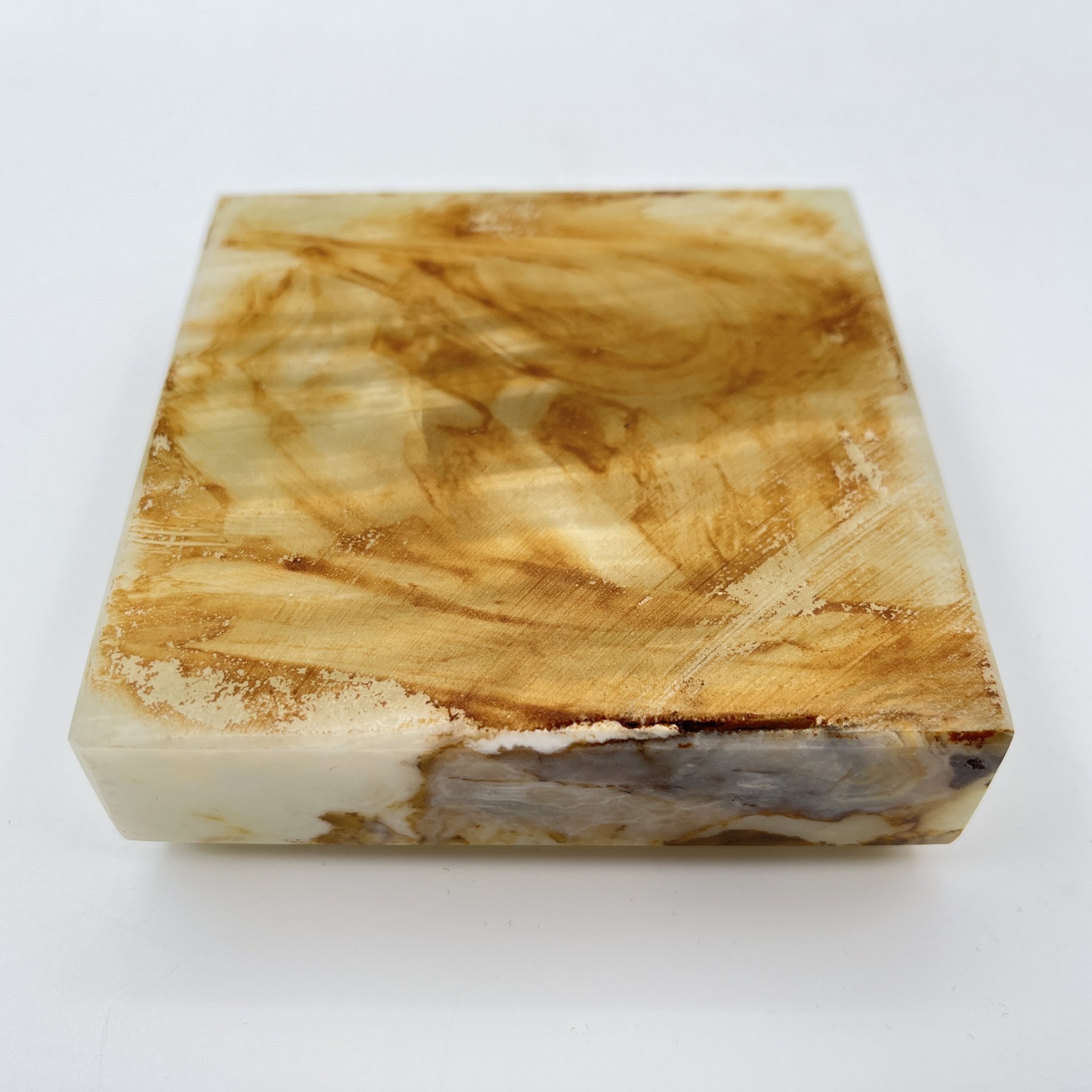 Пепельница квадратной формы, оникс, резьба, Азия, 2000-2015 гг.