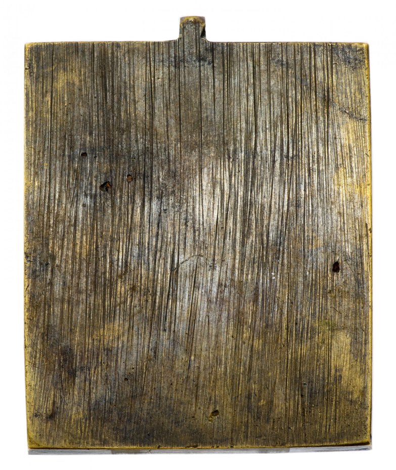 Икона "Преподобный Паисий Великий", латунь, эмаль, Российская Империя, 1870-1890 гг.