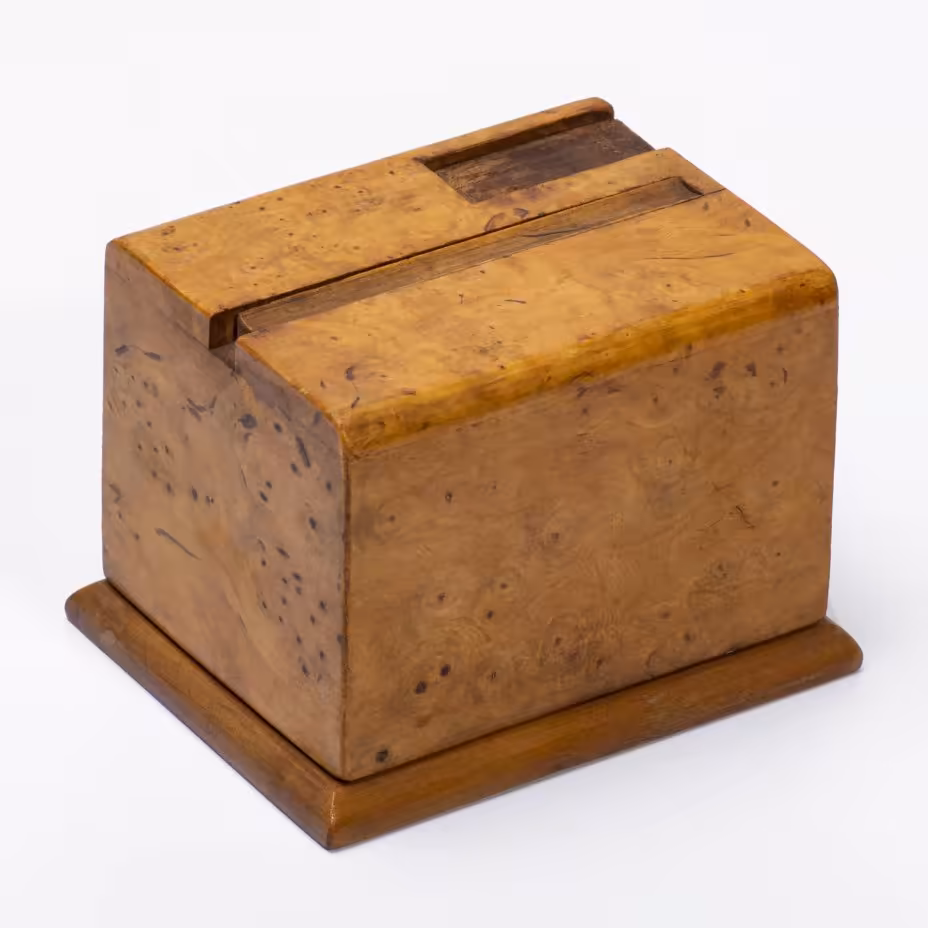 Спичечница, дерево, карельская береза, СССР, г. Киров, 1950 г.