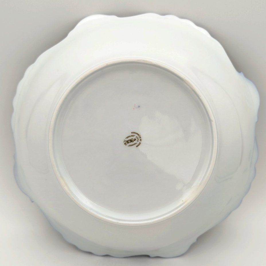 Салатник с фигурным краем и цветочным декором, Cluj-Napoca Porcelain