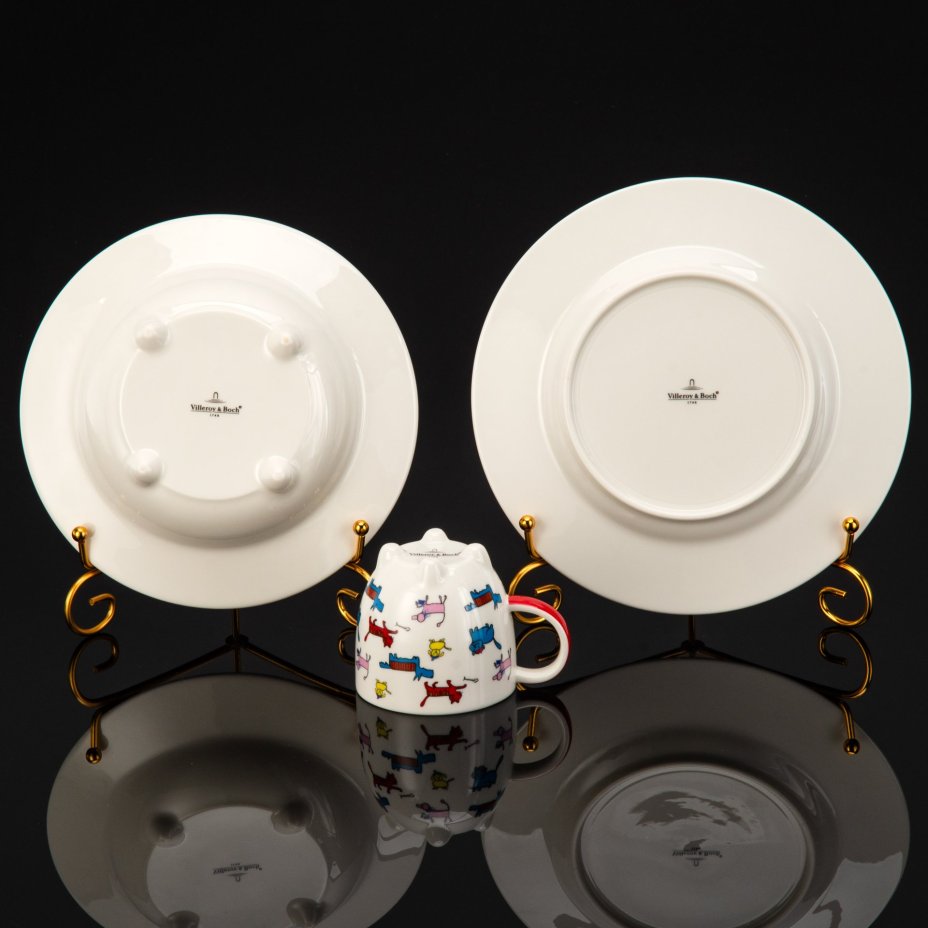 Детский набор в чемоданчике "The world of meows & wow wows" (3 предмета), Villeroy & Boch