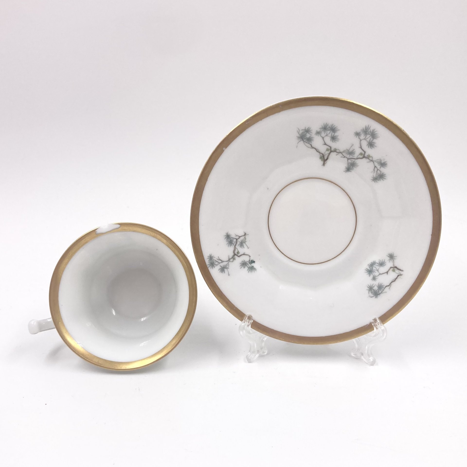 Чайная пара с орнитологическим сюжетом, фарфор, деколь, золочение, Rosenthal (Розенталь), Германия, 1920-1930 гг., Rosenthal (Розенталь)