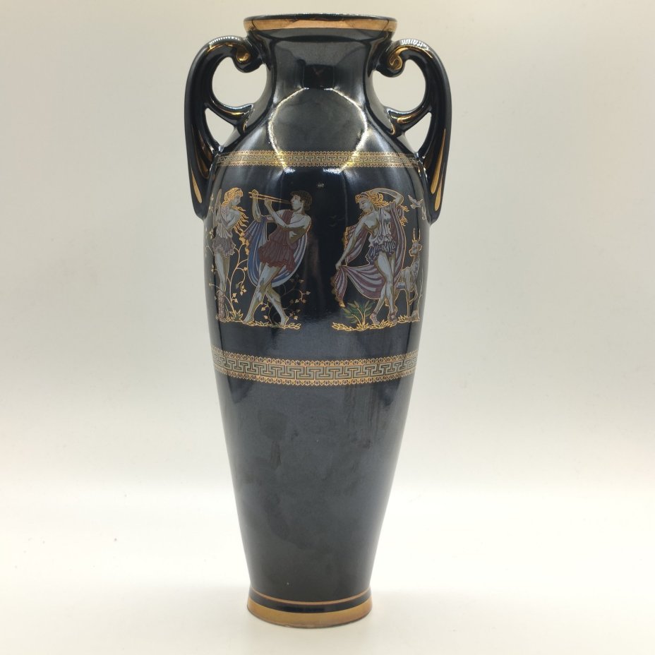 Ваза "Греция", Товарищество "Оріана", керамика, крытье, деколь, золочение, Украина, 2006 г.