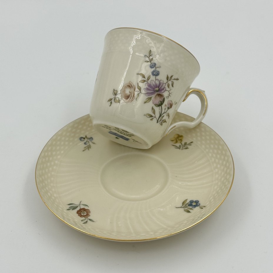 Пара кофейная с цветочным декором, Royal Copenhagen