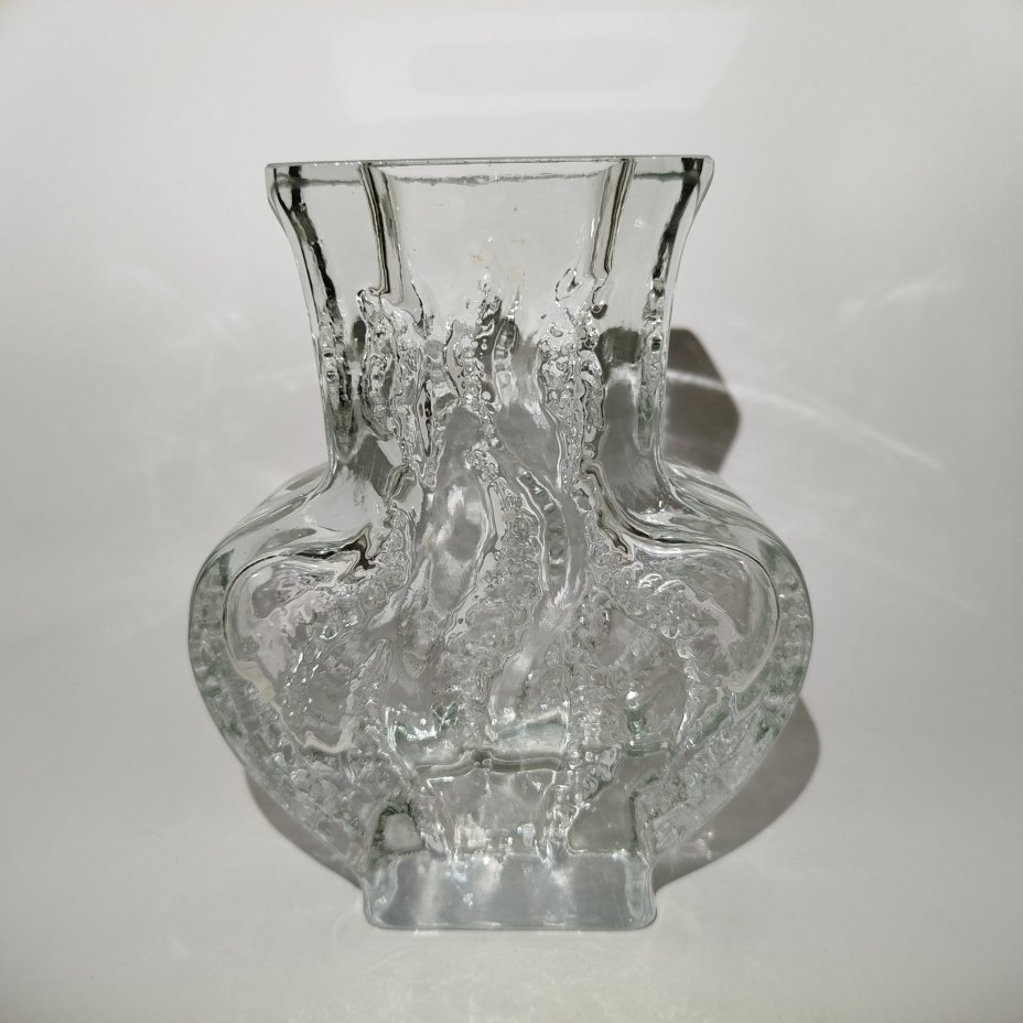 Ваза фигурная, стекло, (эффект морозного стекла), Walther Glas, Германия, 1970-1990 гг.
