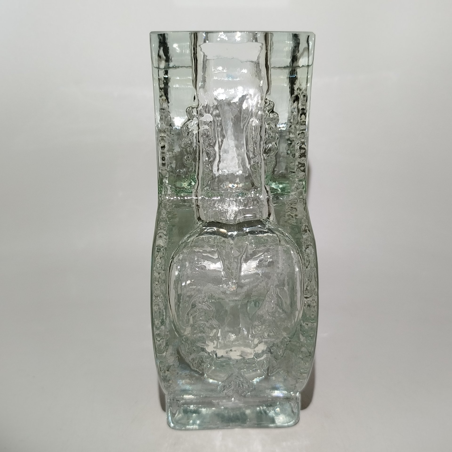 Ваза фигурная, стекло, (эффект морозного стекла), Walther Glas, Германия, 1970-1990 гг.