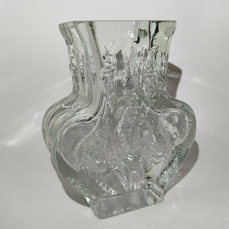 Ваза фигурная, стекло, (эффект морозного стекла), Walther Glas, Германия, 1970-1990 гг.