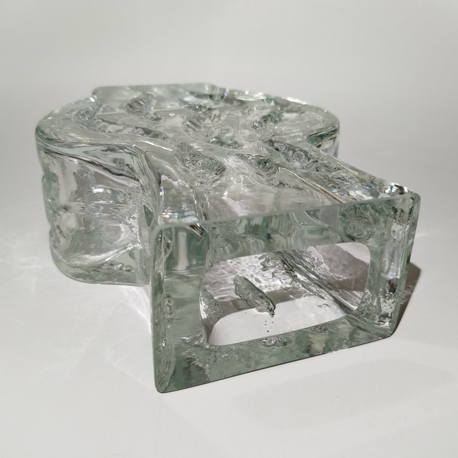 Ваза фигурная, стекло, (эффект морозного стекла), Walther Glas, Германия, 1970-1990 гг.