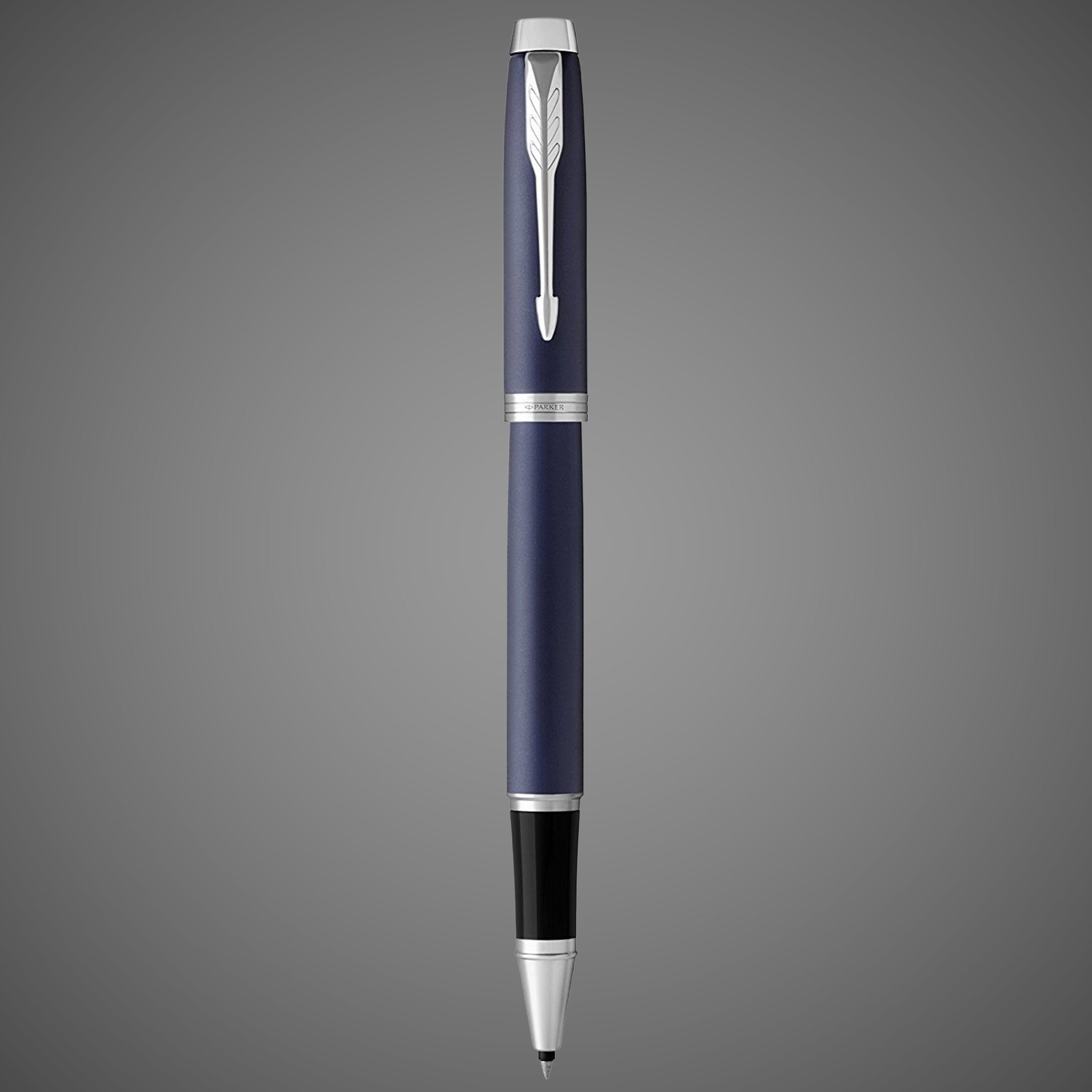 Ручка роллер Parker IM Metal Matte Blue CT, стержень: F, цвет чернил: black, в подарочной упаковке., Металлы: латунь