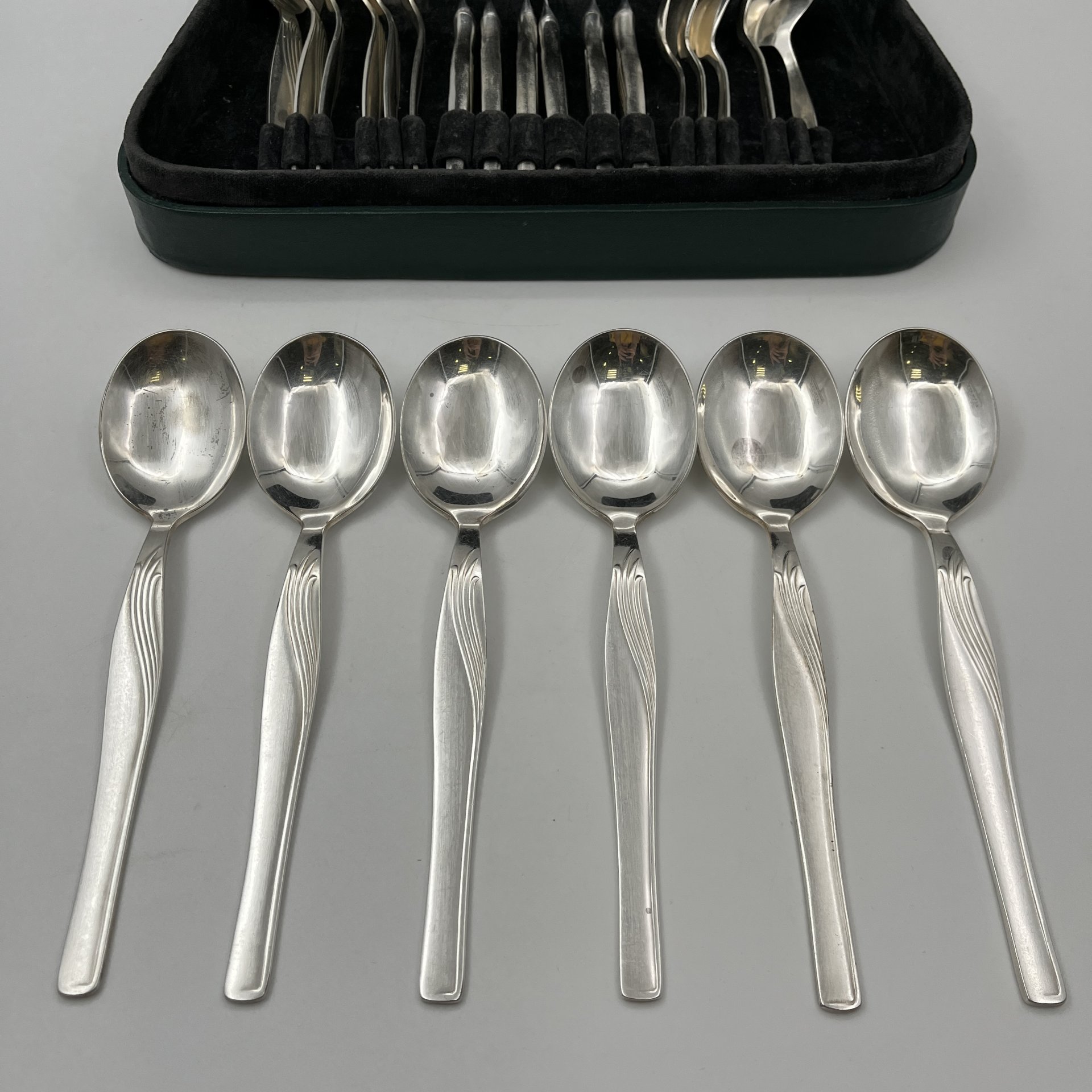 Набор столовых приборов (ножи, вилки, ложки и чайные ложки) на 6 персон, в оригинальной коробке