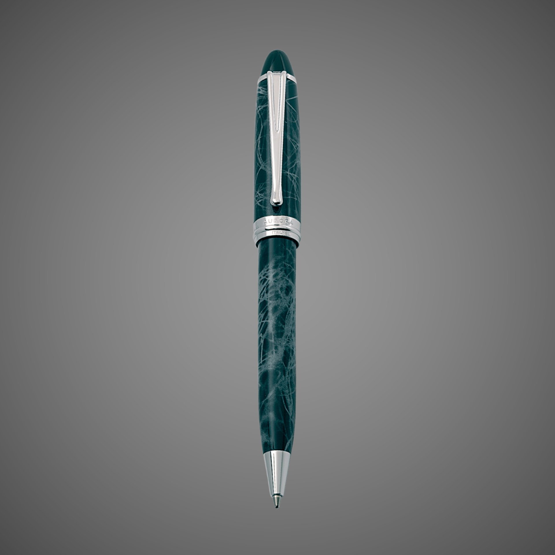Шариковая ручка Aurora Ipsilon Marbled Grey CT, в подарочной коробке, Лаки и смолы: лак, хром