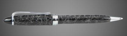 Шариковая ручка Aurora Ipsilon Marbled Grey CT, в подарочной коробке, Лаки и смолы: лак, хром