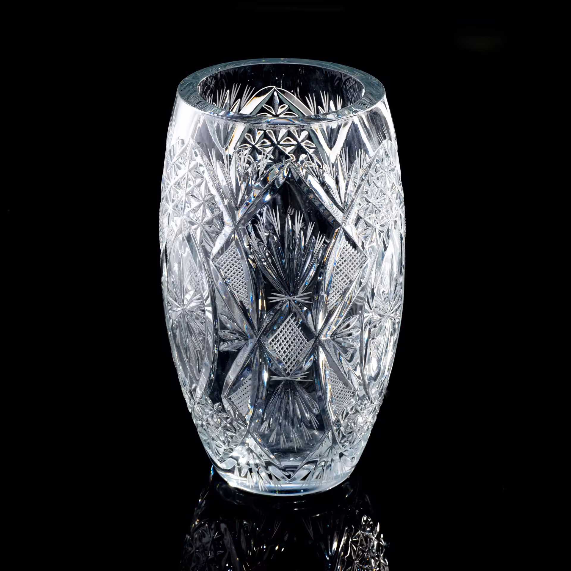 Ваза для цветов, хрусталь, алмазная грань, СССР, 1970-1990 гг.
