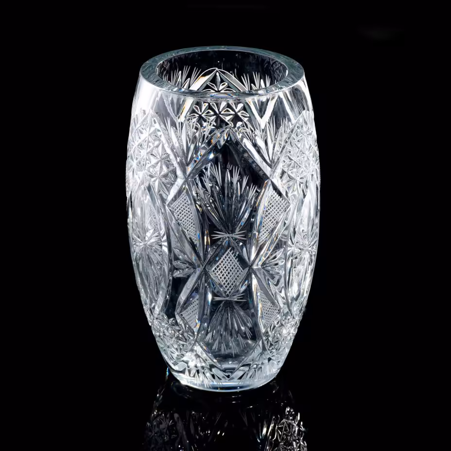 Ваза для цветов, хрусталь, алмазная грань, СССР, 1970-1990 гг.