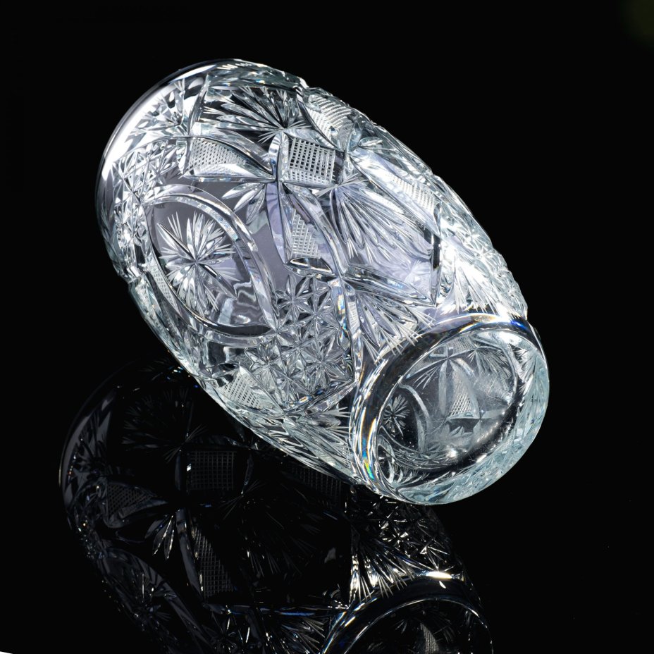 Ваза для цветов, хрусталь, алмазная грань, СССР, 1970-1990 гг.