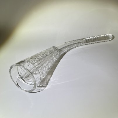 Кубок для вина ("Рог изобилия"), хрусталь, алмазная грань, СССР, 1970-1990 гг.