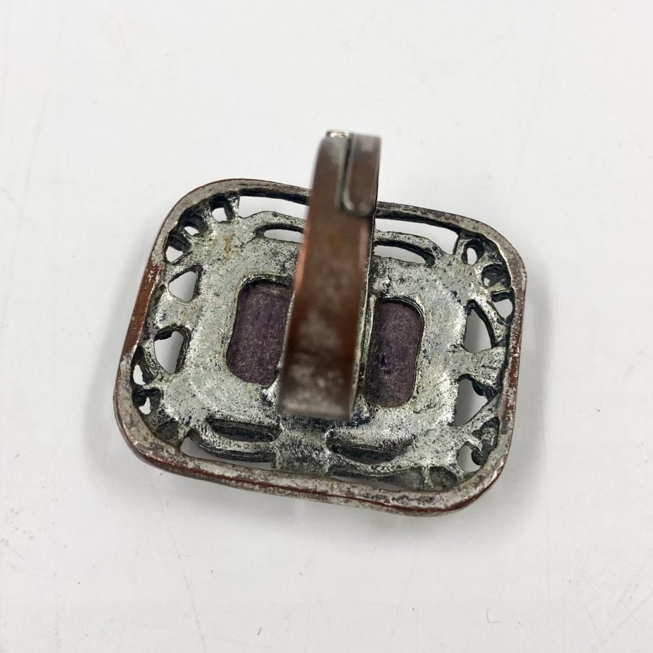 Кольцо с декоративной вставкой, металл, поделочный камень, Россия, 1980-2000 гг.