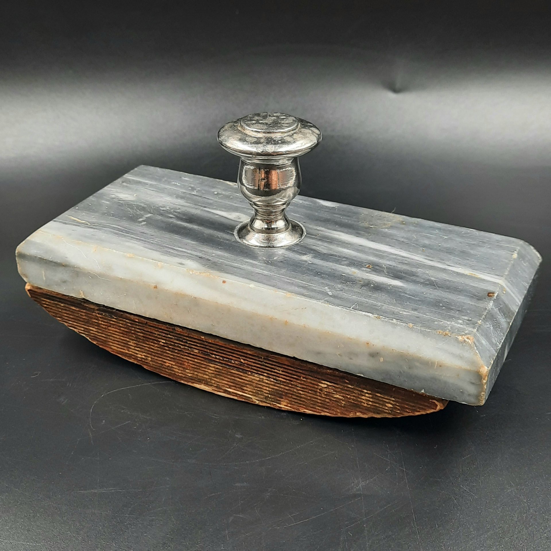 Пресс-папье для промокания чернил, мрамор, дерево, металл, СССР, 1930-1960 гг.