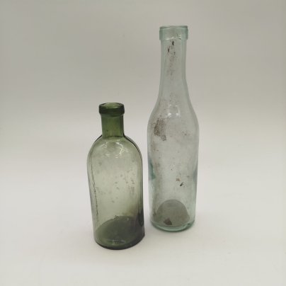Набор из двух аптечных бутылок, стекло, Россия, 1900-1940 гг.