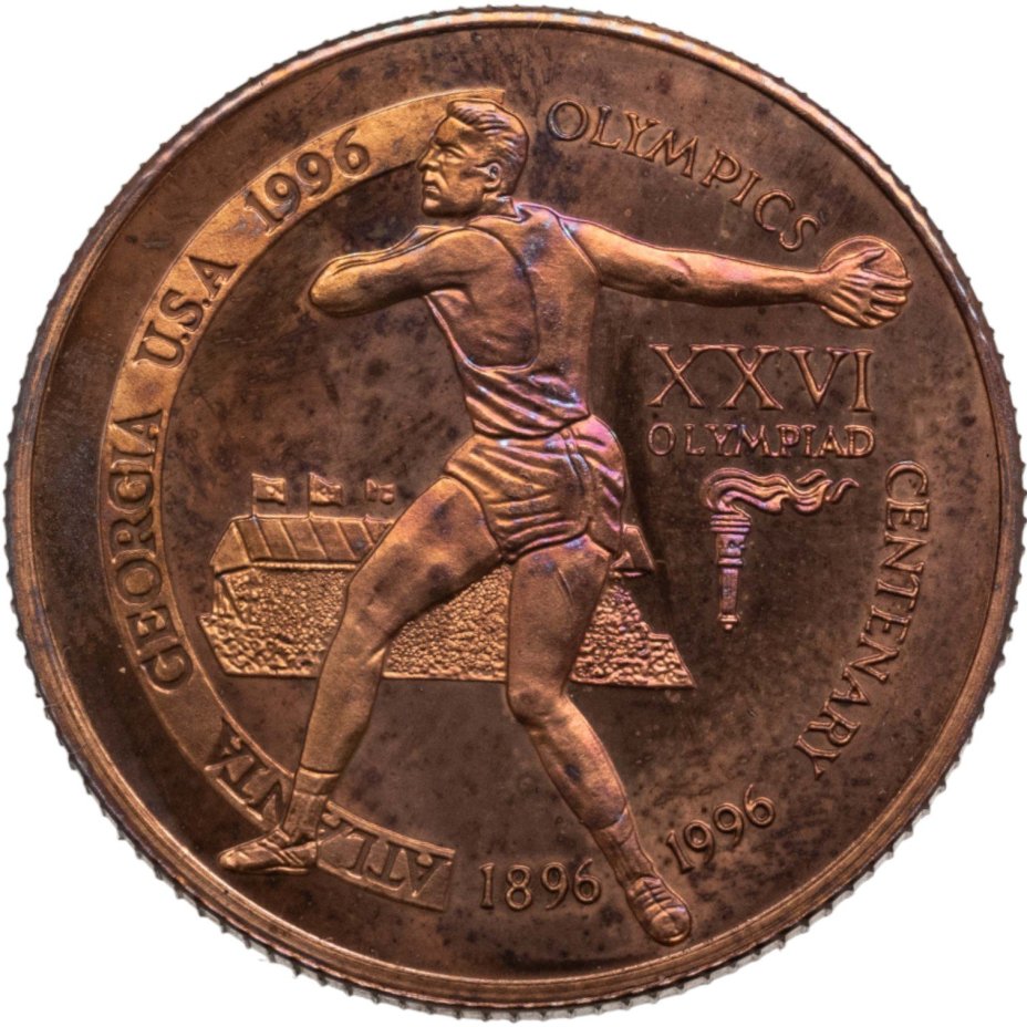 Танзания 2000 шиллингов (shillingi) 1996 XXVI летние Олимпийские игры, Атланта 1996 г. - метание диска (малый герб)