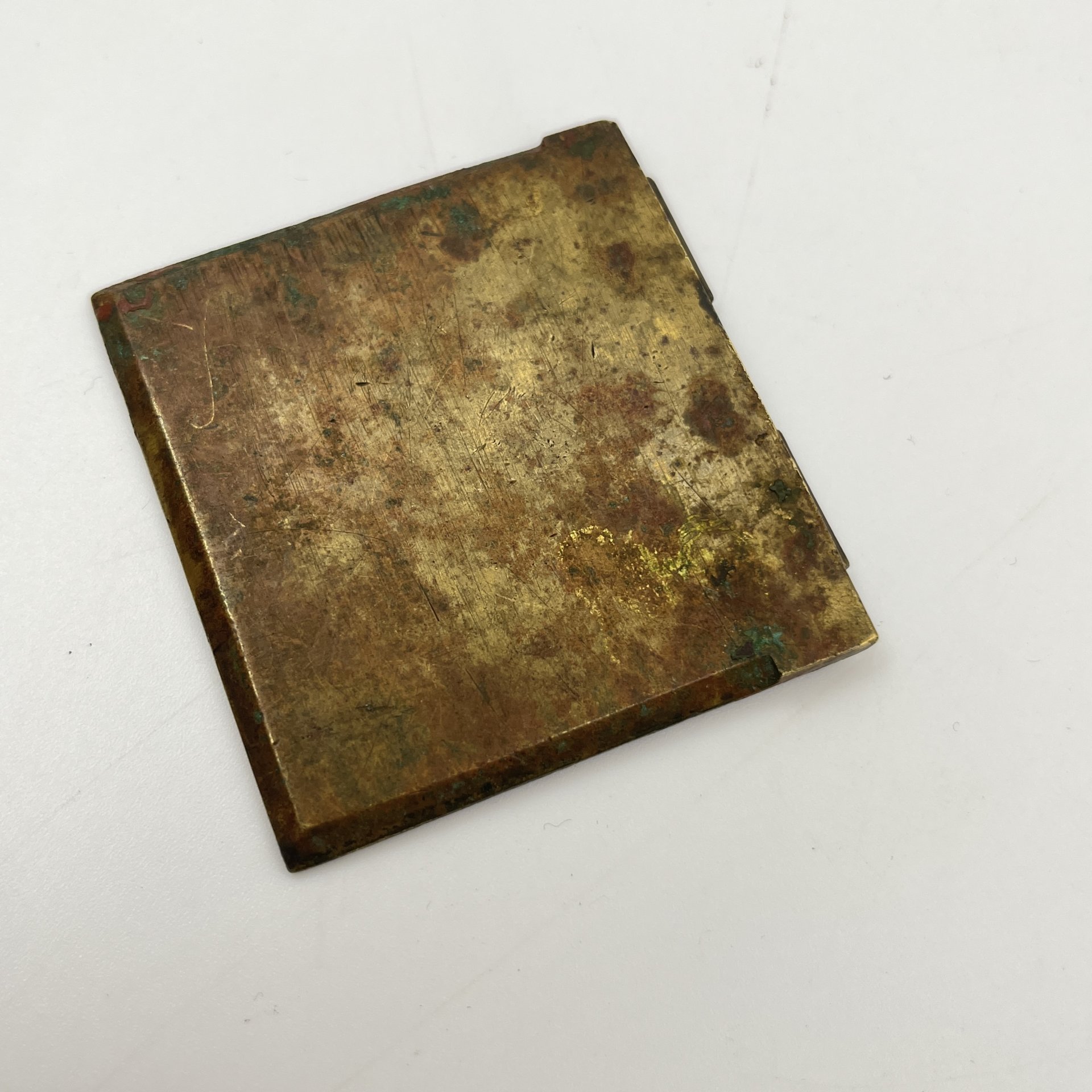 Створка складня левая с изображением Ангела-Хранителя, Преподобных Зосимы и Савватия Соловецких, латунь, эмали трехцветные, Российская империя, 1850-1900 гг.