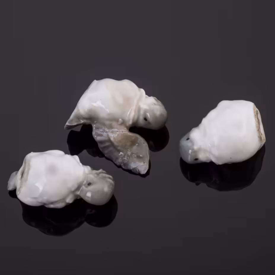 Композиция "Воробьи" (3 штуки), скульптор Л.Н. Сморгон, Ленинградский завод фарфоровых изделий (ЛЗФИ)