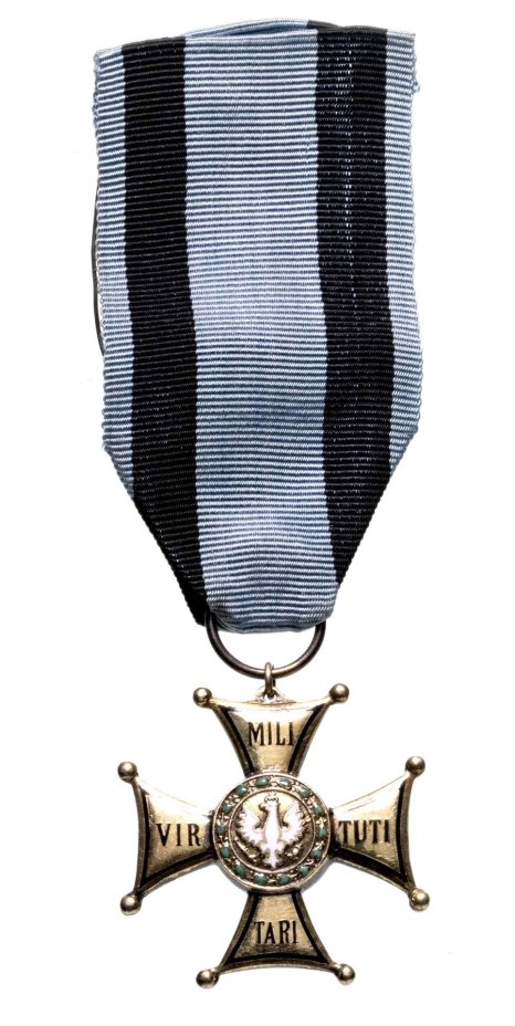 Орден "Virtuti Militari" 4 класса, бронза, эмаль, муаровая лента. ПНР (Польша), 1950-1980 гг.