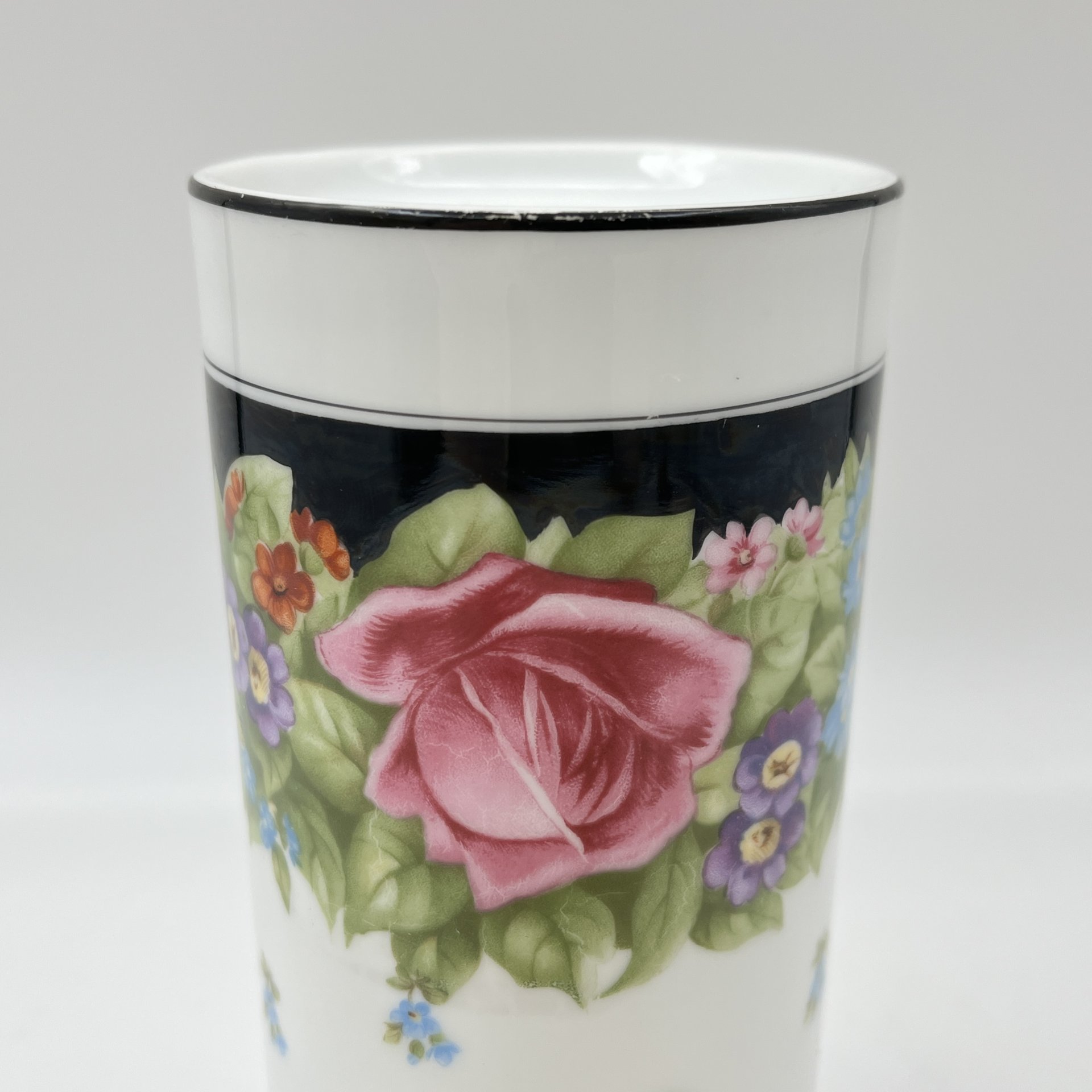 Банка (ваза) с цветочным декором, фарфор, деколь, Rosenthal (Розенталь), Германия, 1920-1940 гг.